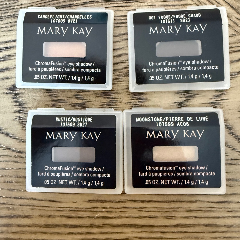 Mary Kay ChromaFusion Eye Shadow Bundle Candlelight Hot Fudge Rustic Moonstone